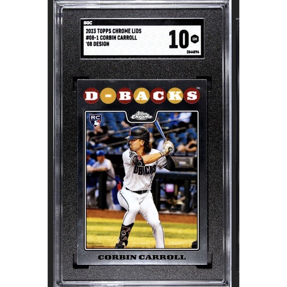 2023 Topps Chrome LIDS Corbin Carroll RC ROTY Arizona Diamondbacks GEM MINT 10! - Picture 1 of 2
